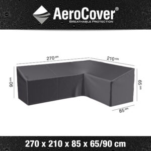 Loungesethoes AeroCover L-Vorm 270x210x85xH65/90cm Rechts