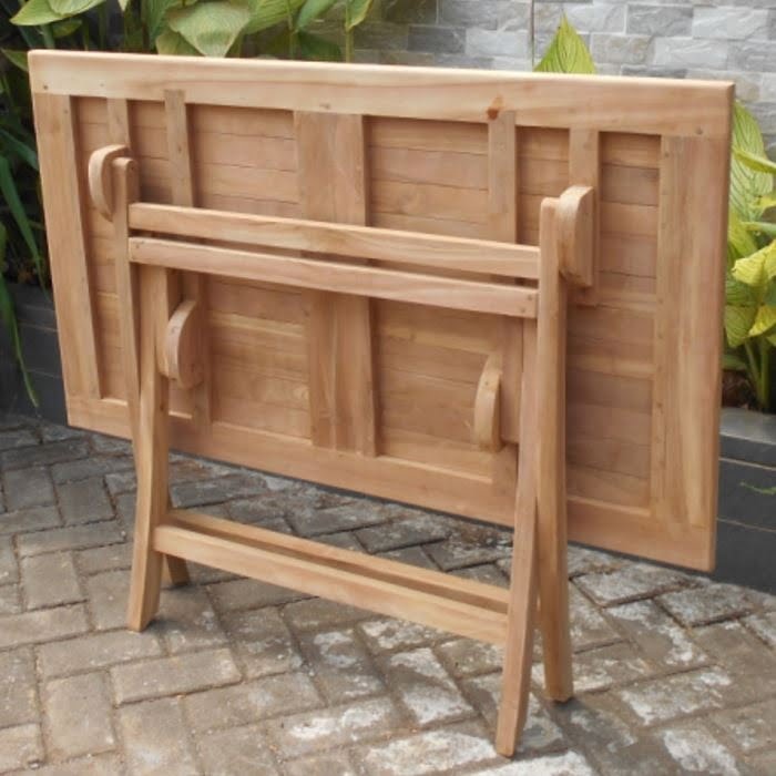 Teak klaptafel 120x75cm rechthoek