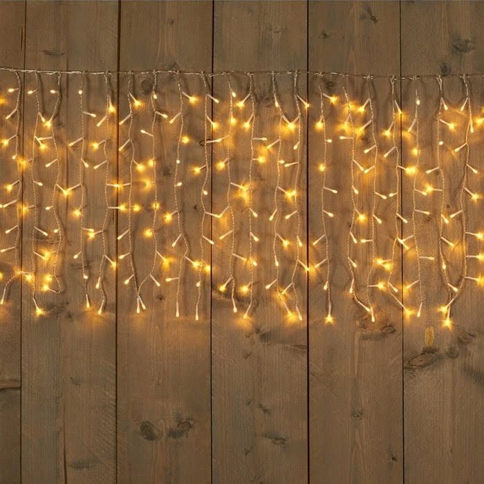 Gordijn Ijspegelverlichting 500cm - 1000 LED Warm Wit