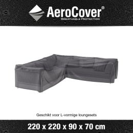 Loungesethoes AeroCover L-Vorm 220x220x90xH70cm
