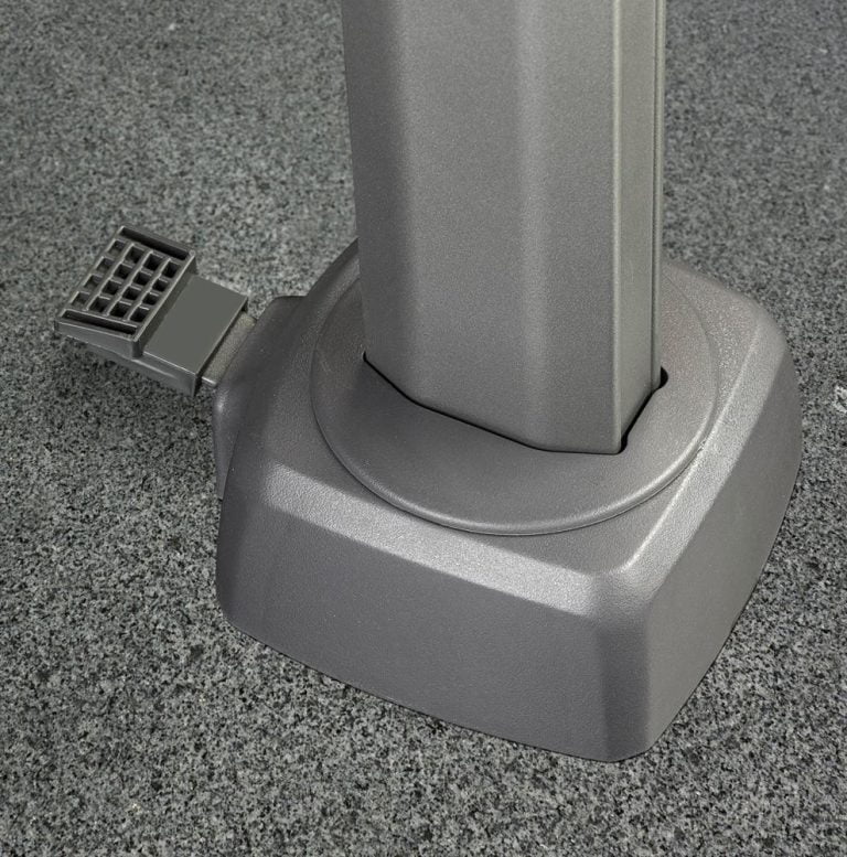 Voyager T1 250x250cm Antraciet zweefparasol + 90kg graniet voet