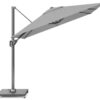 Voyager T1 250x250cm lichtgrijs zweefparasol + 90kg graniet voet