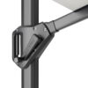 Voyager T1 250x250cm lichtgrijs zweefparasol + 90kg graniet voet