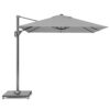 Voyager T1 250x250cm lichtgrijs zweefparasol + 90kg graniet voet