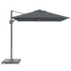 Voyager T1 250x250cm Antraciet zweefparasol + 90kg graniet voet