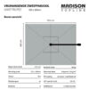 Madison Saint Tropez zweefparasol Sage Green + 90kg voet