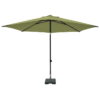 Parasol Mykanos push-up rond 250cm - sage green