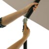 Parasol Denia push-up vierkant 200x200cm - grijs