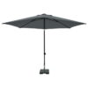 Parasol Mykanos push-up rond 250cm - grijs