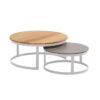 Stonic koffietafel set van 2 80cm/60cm - wit
