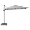 Sunset T2 300x300cm Licht Grijs zweefparasol + 90kg graniet voet