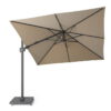 Sunset T2 300x300cm Taupe zweefparasol + 90kg graniet voet