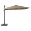 Sunset T2 300x300cm Taupe zweefparasol + 90kg graniet voet