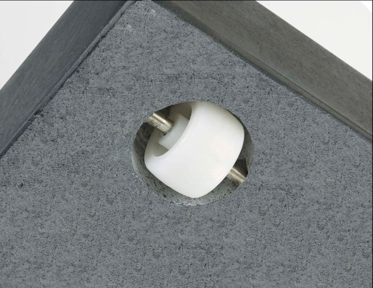 Sunset T2 300x300cm Licht Grijs zweefparasol + 90kg graniet voet