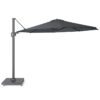 Sunset T2 350cm rond Antraciet zweefparasol + 90kg graniet voet
