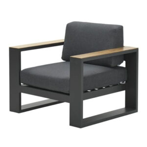 Cube lounge stoel - teak look