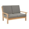2-zits Teak Loungebank + kussens