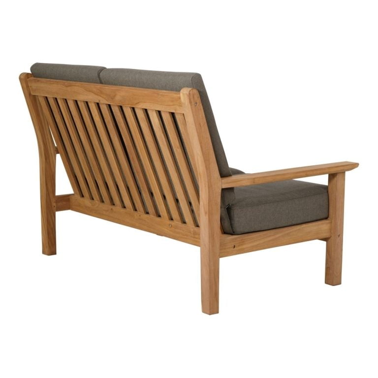 2-zits Teak Loungebank + kussens