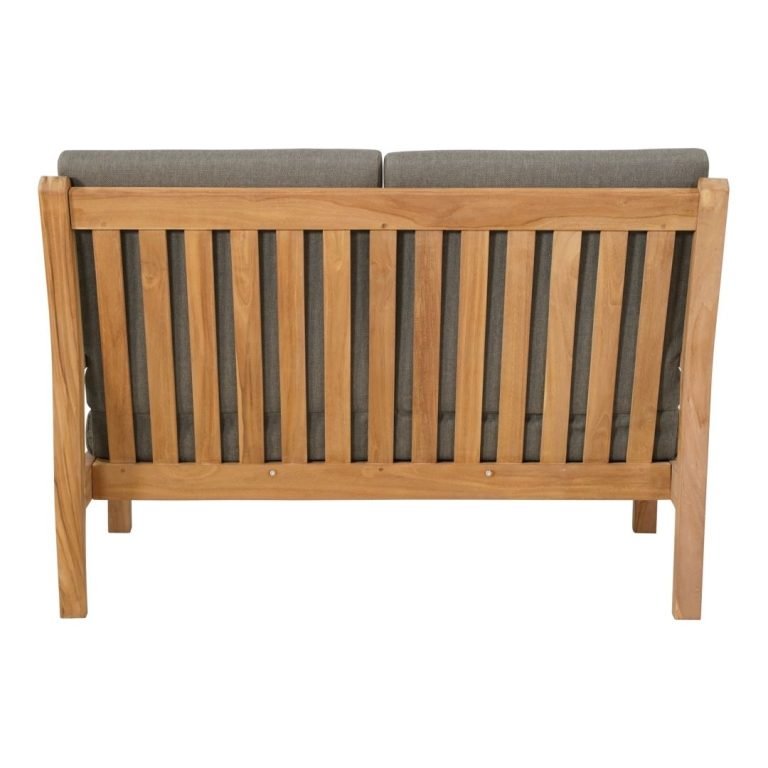 2-zits Teak Loungebank + kussens
