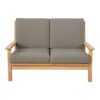2-zits Teak Loungebank + kussens