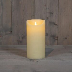 LED Kaars met bewegende vlam 10x20cm - ivoor