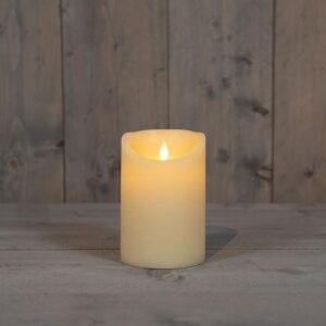 LED Kaars met bewegende vlam 10x15cm - ivoor