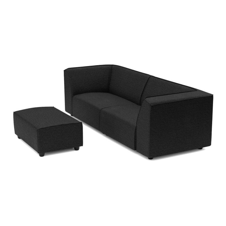 Bubalou Chill loungeset 3-zits + hocker S - Deluxe Antraciet