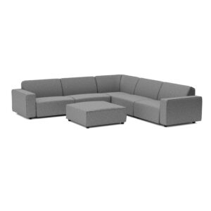 Bubalou Icon loungeset 8-zits hoek + hocker - Deluxe Steel