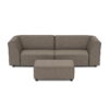 Bubalou Chill loungeset 3-zits + hocker S - Deluxe Charcoal