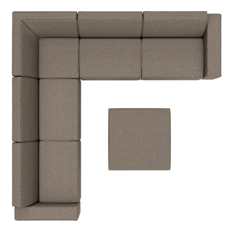 Bubalou Icon loungeset 8-zits hoek + hocker - Deluxe Charcoal