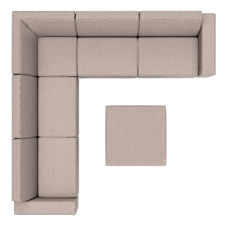 Bubalou Icon loungeset 8-zits hoek + hocker - Deluxe Light Taupe
