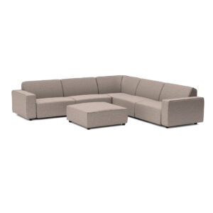 Bubalou Icon loungeset 8-zits hoek + hocker - Deluxe Light Taupe