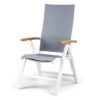 Breez Turijn verstelbare stoel Wit - Teak arm