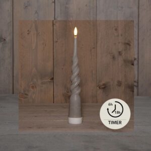 LED tafelkaars Spiraal 29cm - taupe