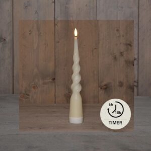 LED tafelkaars Spiraal 29cm - ivoor