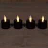 Uitbreidingsset van 4 oplaadbare theelichten - zwart