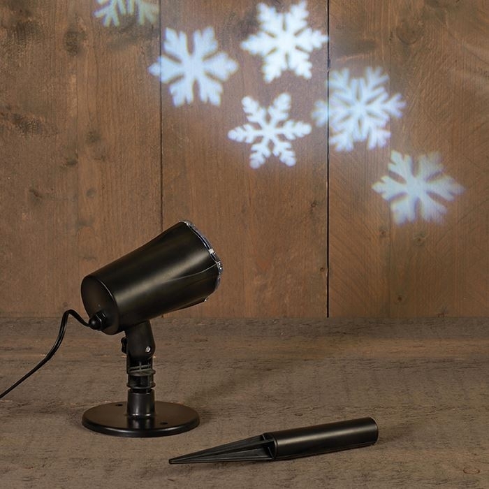 LED Outdoor Projector Sneeuwvlok Wit met timer