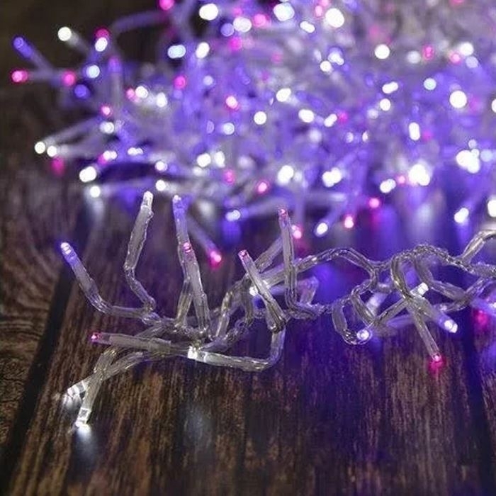 Clusterverlichting 768 LED lampjes Wit Roze Blauw - 4,5 meter