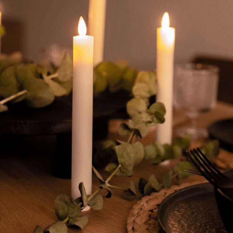 2x LED dinerkaars wit + afstandsbediening