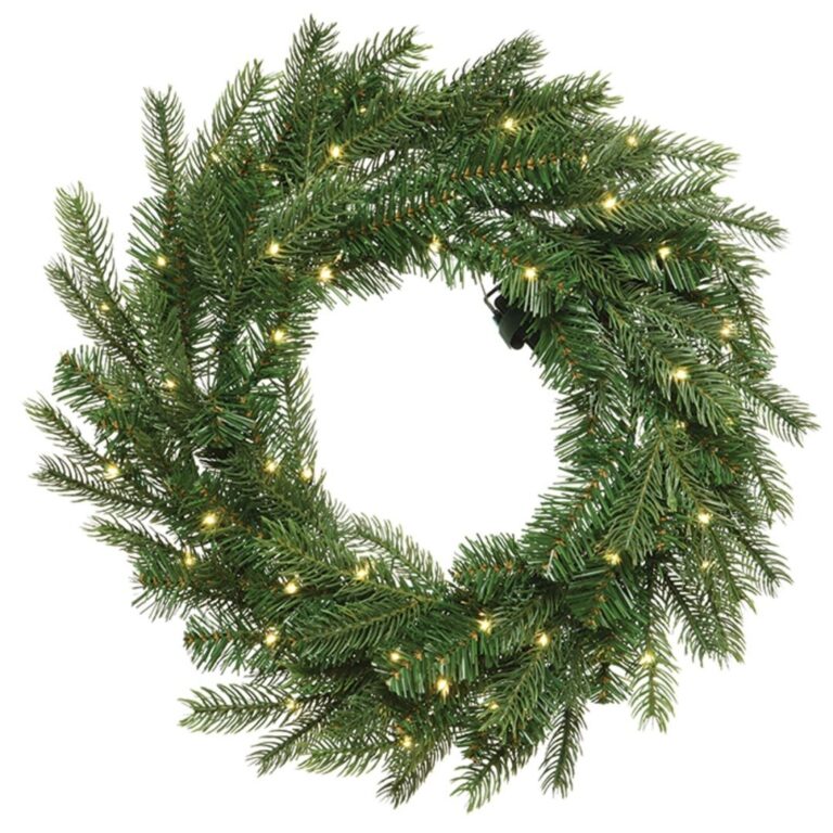 Grandis kerstkrans LED 50cm