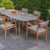 4 Seasons Outdoor Levi stapelbare dining stoel teak