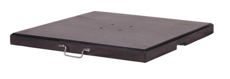 Challenger T2 Premium 300x300cm Faded Black/Teak look zweefparasol + 90kg graniet voet