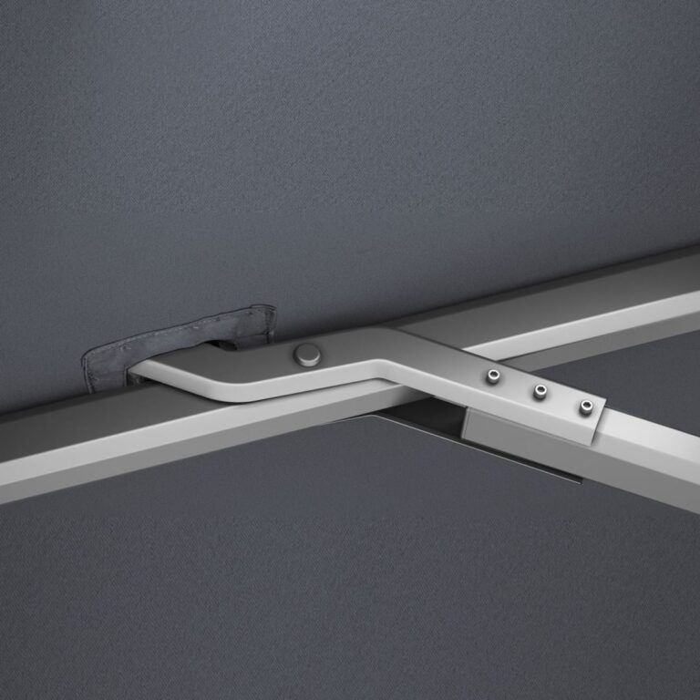 Platinum Beaufort 320x320cm zweefparasol Faded Black + 120kg granieten voet