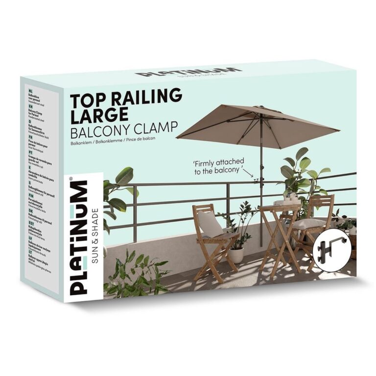 Platinum Sun & Shade balkonklem top reling 98 - 183mm