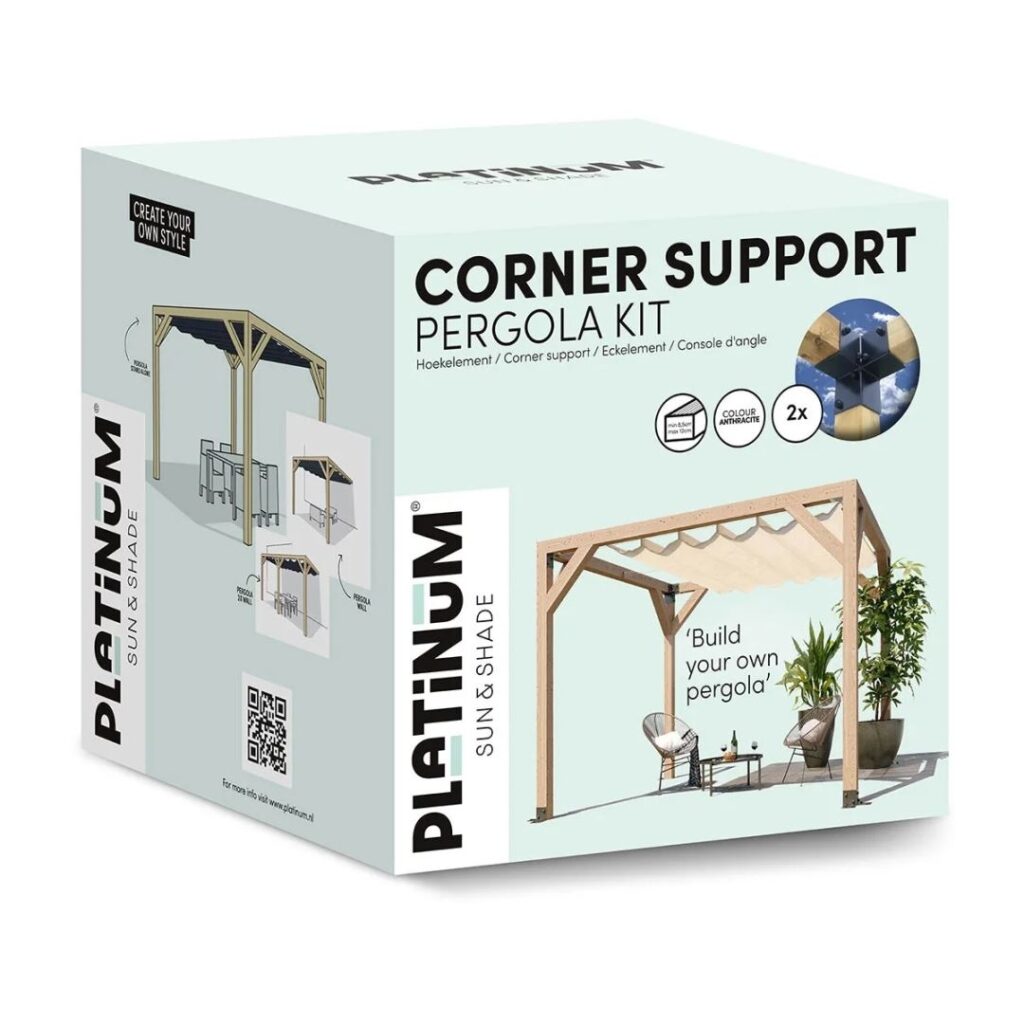 Platinum Sun & Shade Pergola Kit - Corner support