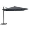 Platinum Beaufort 320x320cm zweefparasol Faded Black + 120kg granieten voet