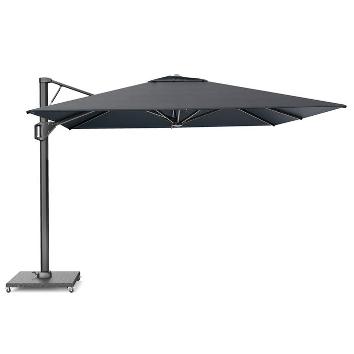 Platinum Beaufort 320x320cm zweefparasol Faded Black + 120kg granieten voet