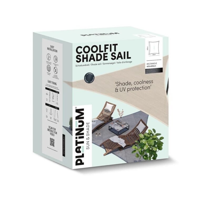Platinum Sun & Shade Coolfit schaduwdoek rechthoek 400x300cm Antraciet