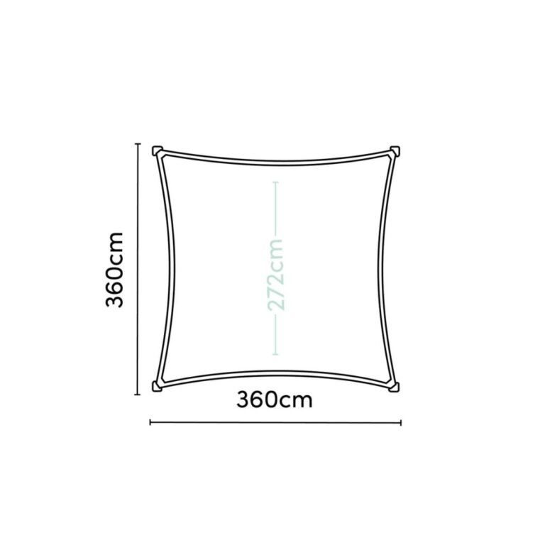 Platinum Sun & Shade Coolfit schaduwdoek vierkant 360x360cm Zand