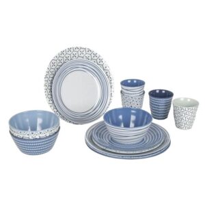 Bo-Camp Servies Mix & Match 16-delig Mix & Match Blauw